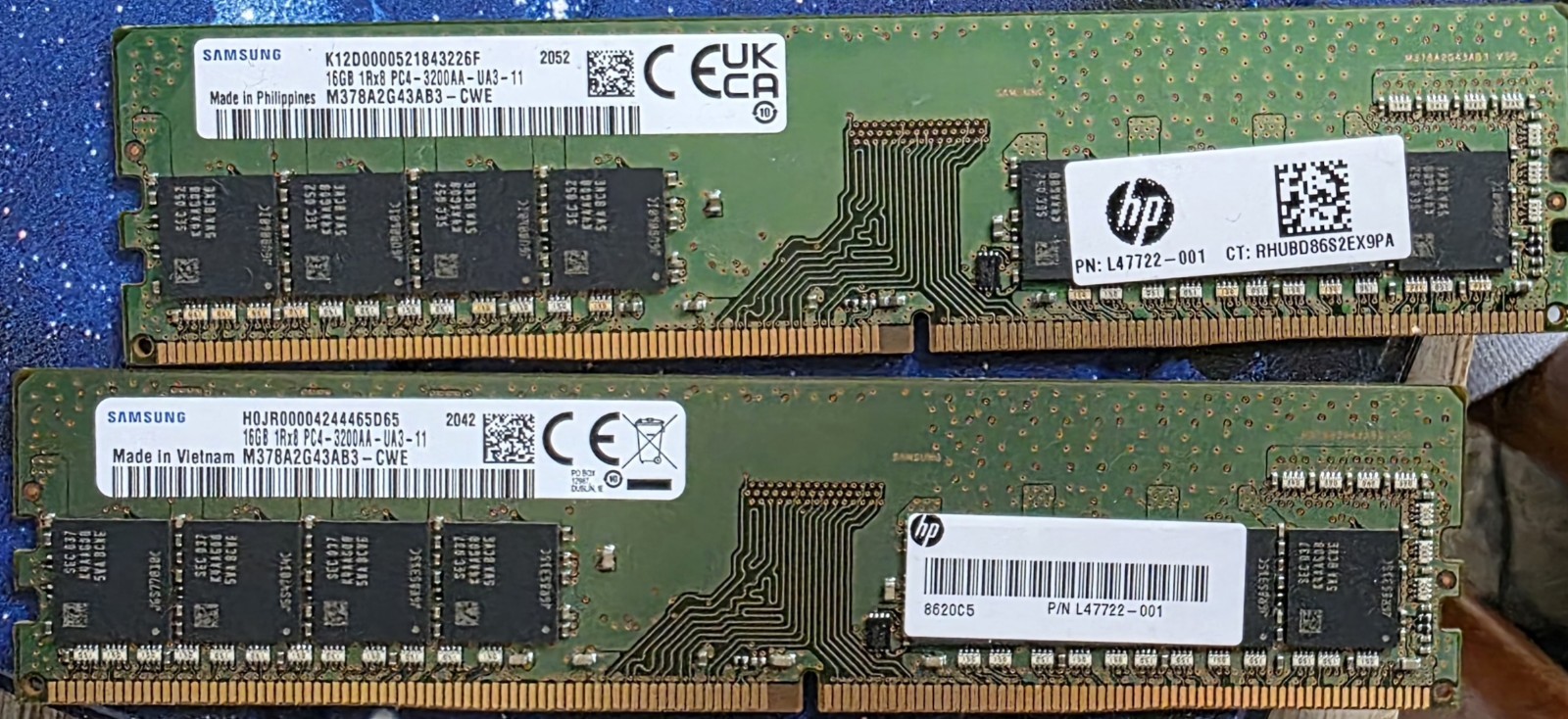 Samsung DDR4 PC4-3200AA-UA3-11 RAM M378A2G43AB3-CWE 32GB (2 x 16GB) Samsung DDR4 PC4-3200AA-UA3-11 RAM M378A2G43AB3-CWE 32GB (2 x 16GB)
