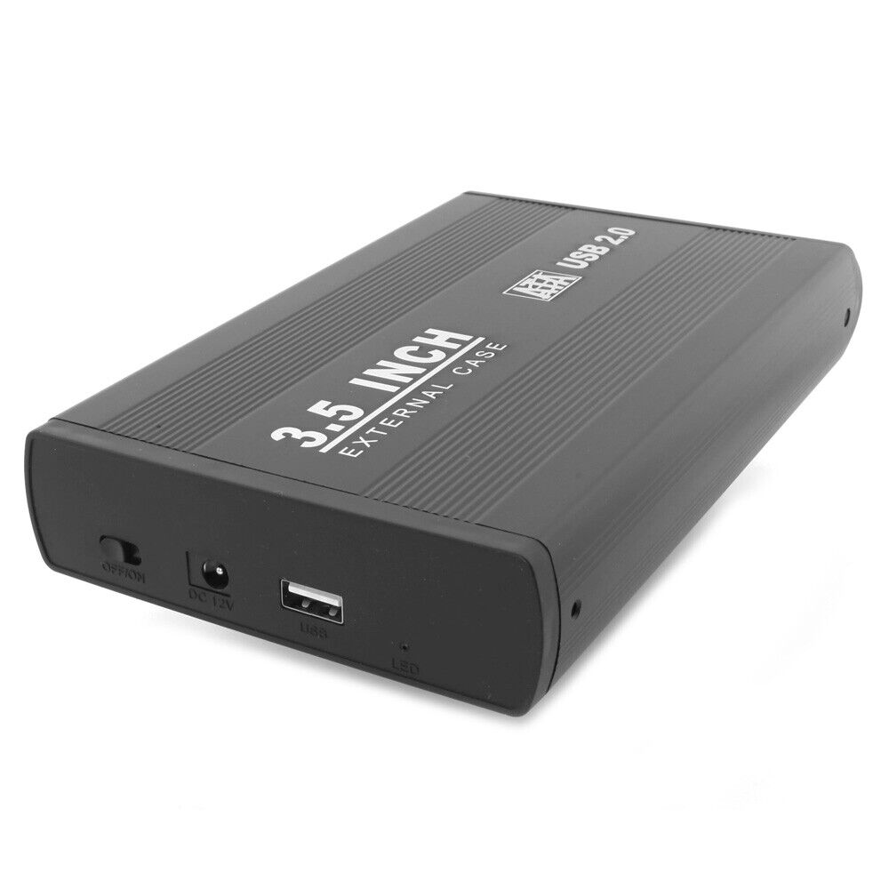 3.5 in USB 2.0 High Speed External SATA HDD Hard Drive Disk Case Enclosure Box