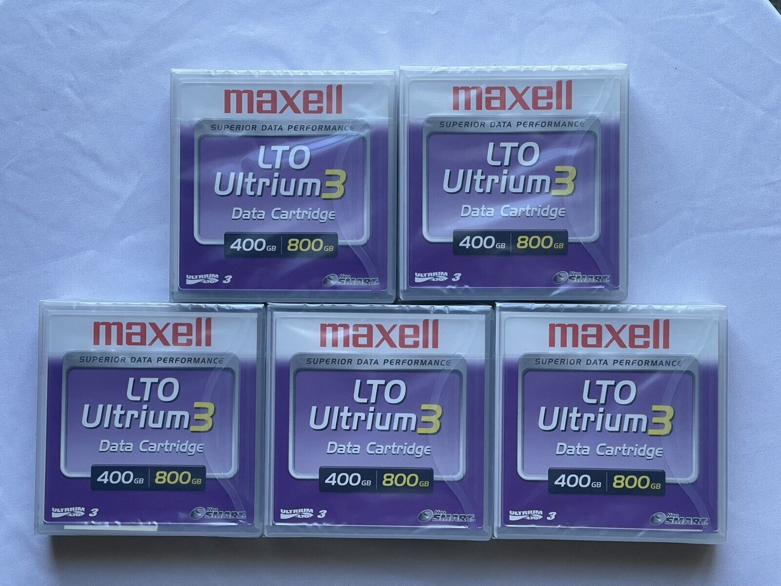 Maxell LTO ULTRIUM Storage Data Cartridge Tape Drive Lot of 5 - NEW