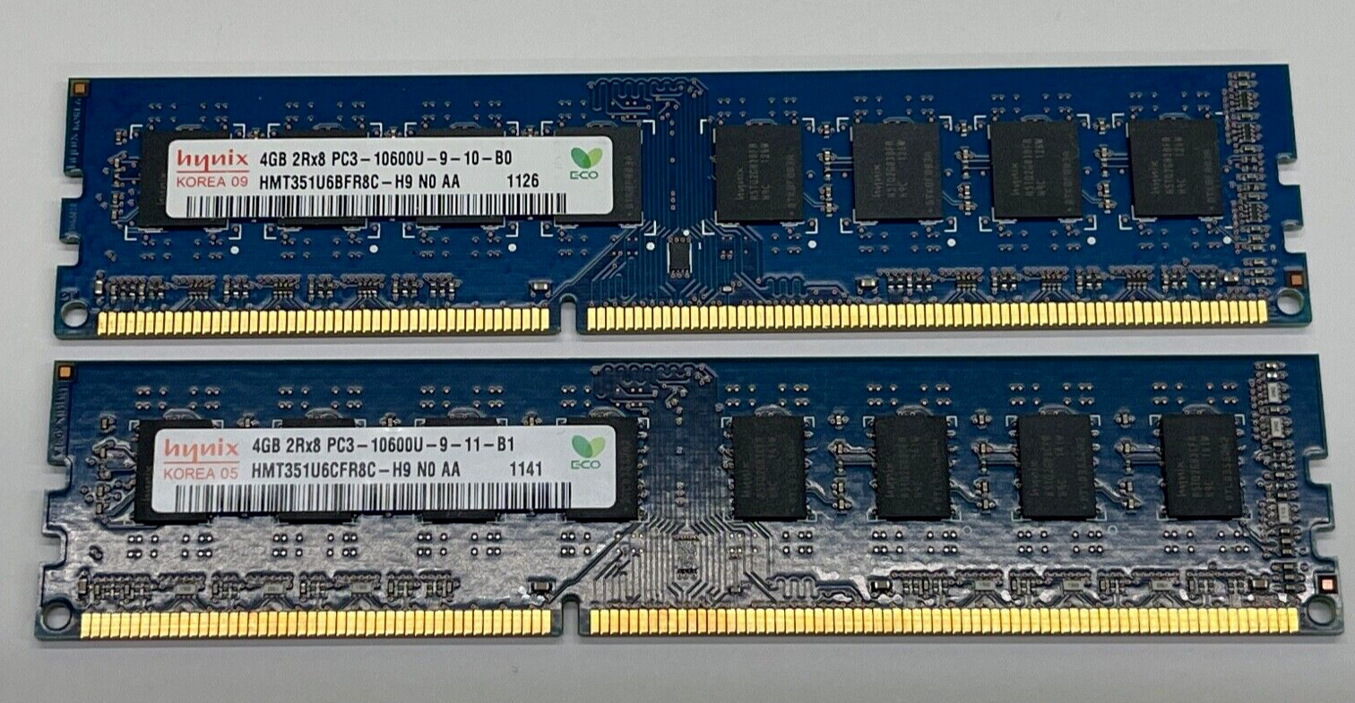 8GB 2X4GB DDR3 PC3-10600U Desktop Memory Ram DELL HP LENOVO ACER GATEWAY 