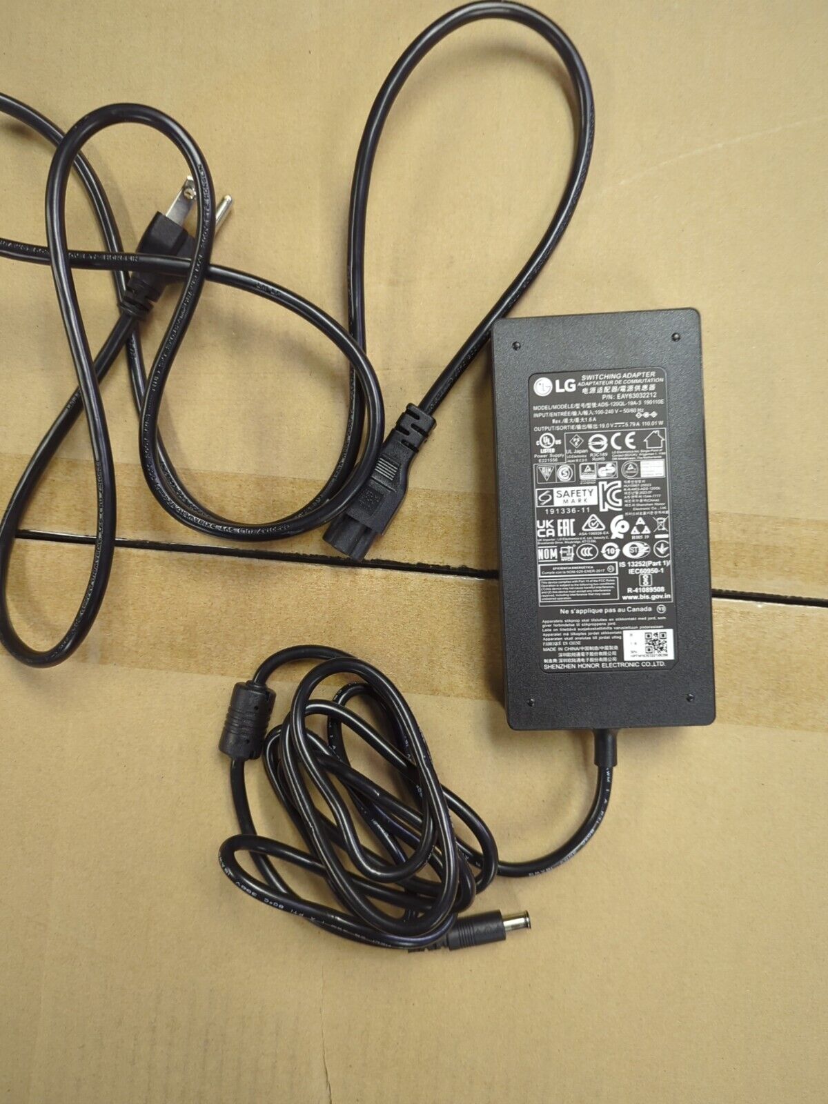 OEM LG AC Adapter For 45GR65DC, ADS-120QL-19A-3,  45\