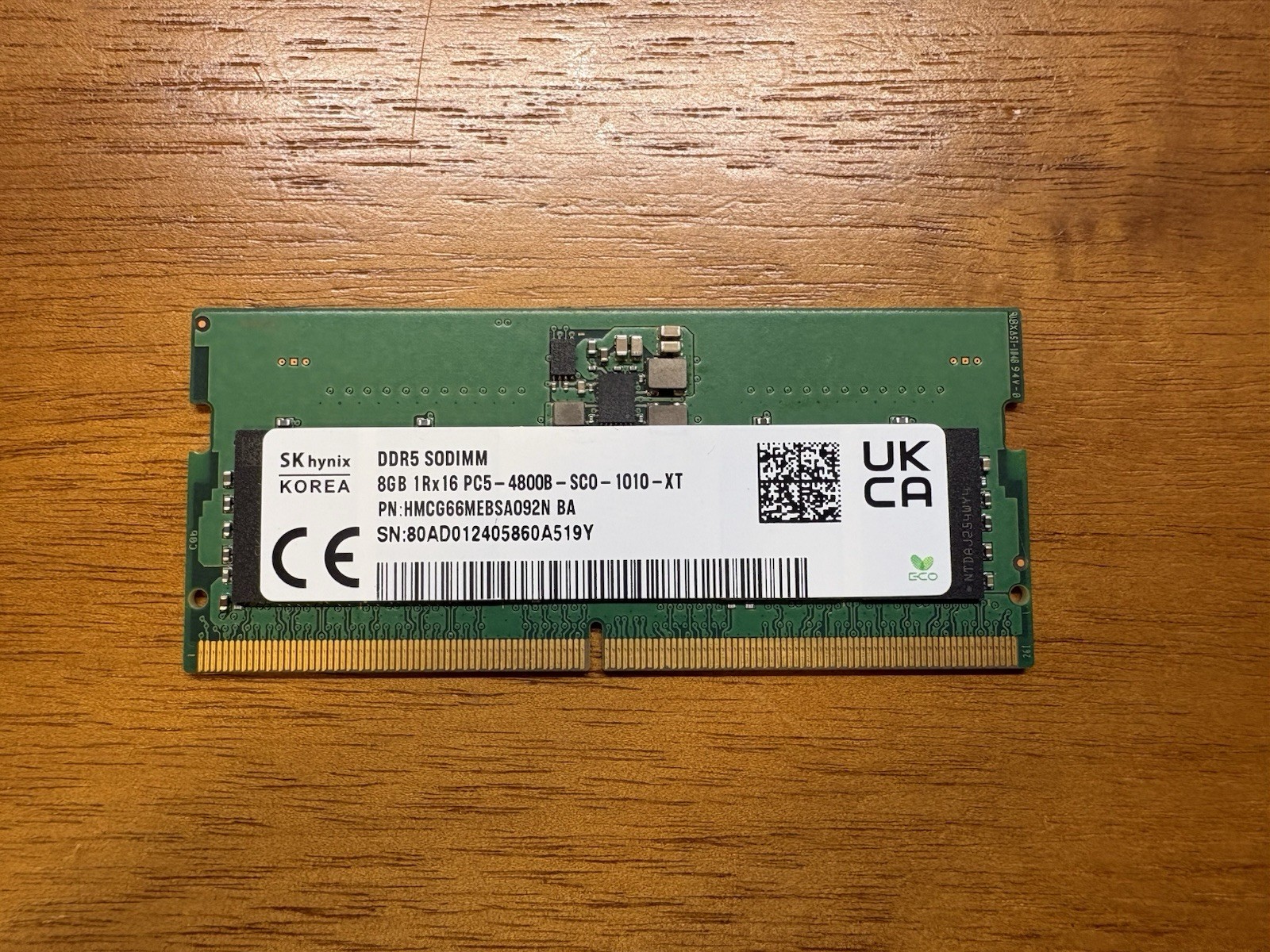 SK hynix 8GB Laptop RAM Memory Module SO-DIMM DDR5 4800 MT/s