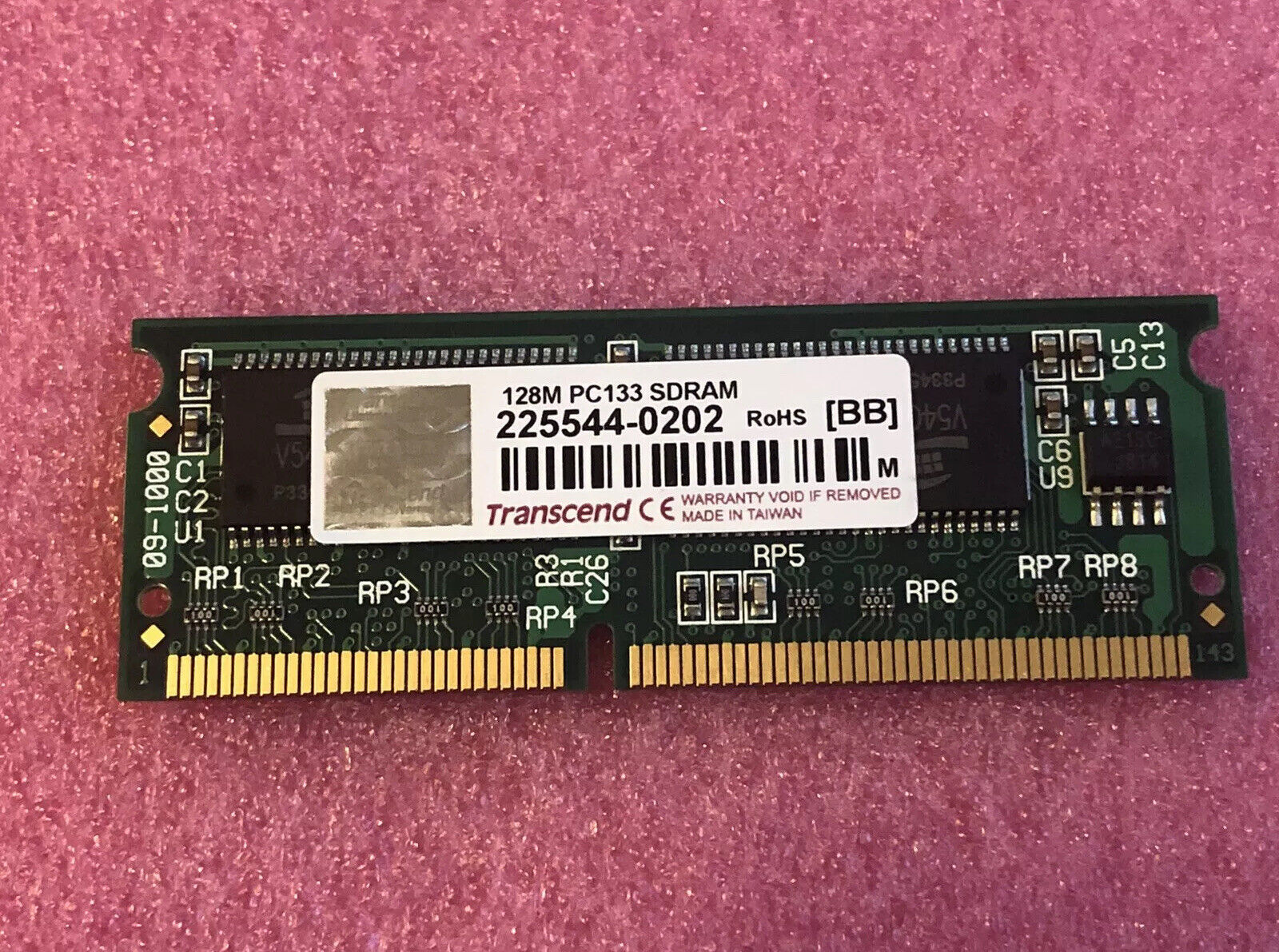  128MB PC133 SODIMM 144-PIN So Dimm SDRAM MEMORY TRANSCEND 225544-0202 
