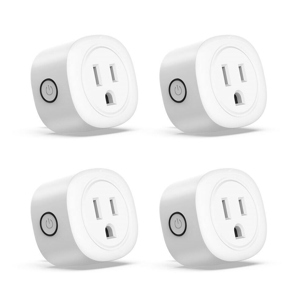 4Pack Smart Plug Wifi Switch Socket Outlet Compatible with Alexa GoogleAssistant