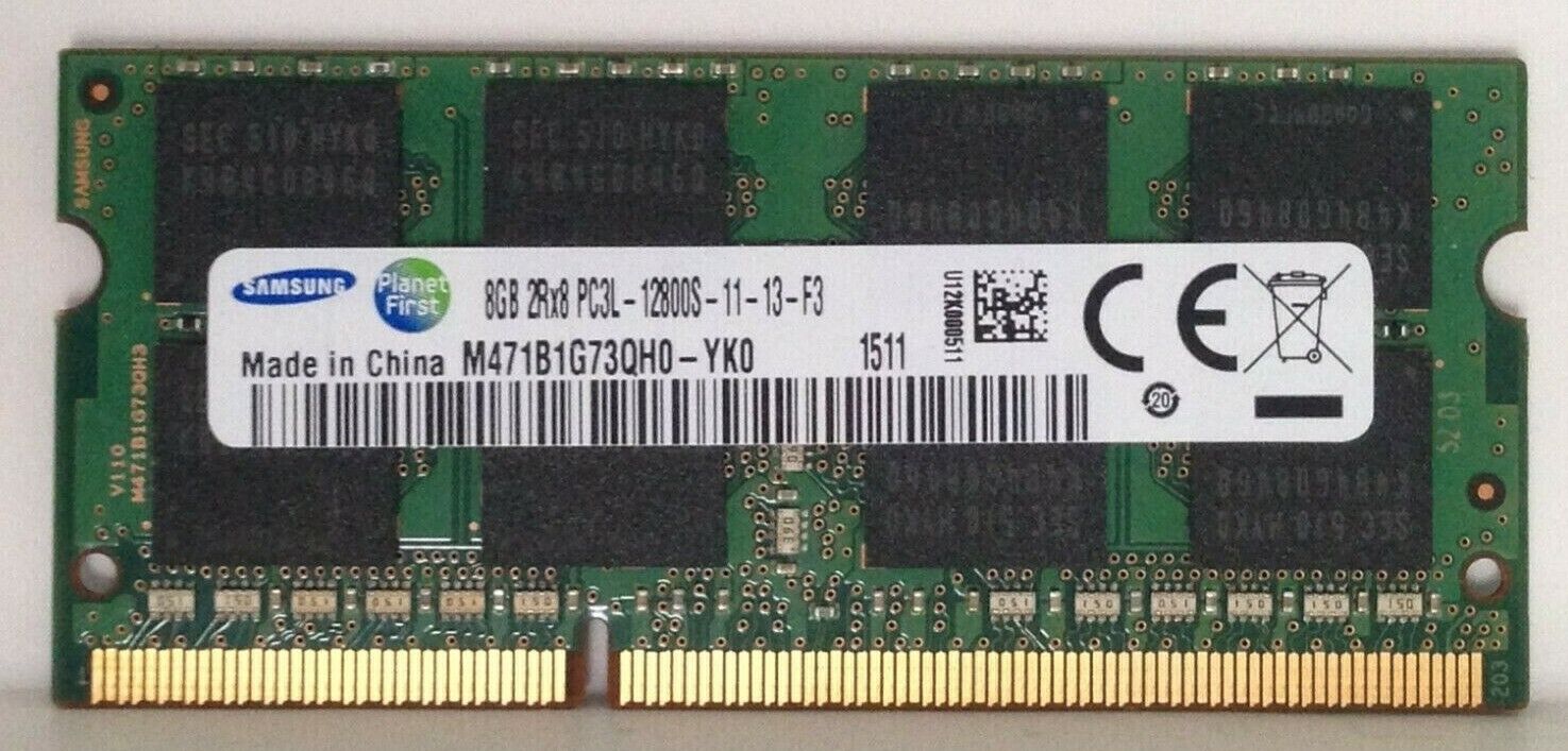 Samsung 8GB 2Rx8 PC3L-12800S-11-13-F3 DDR3 1600MHz SDRAM M471B1G73QH0-YK0