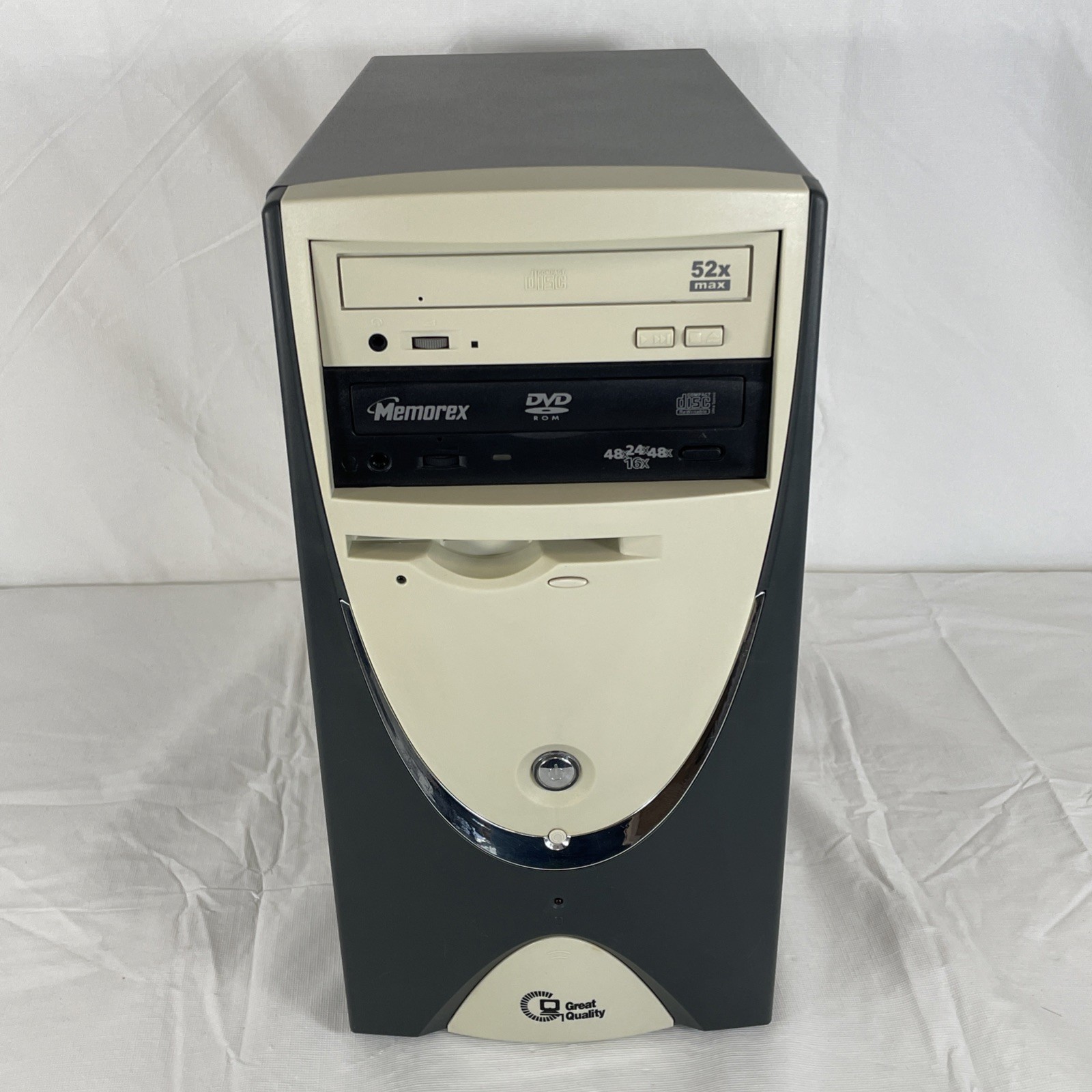 Vintage ECS Micro-ATX Desktop Case | Beige/Dark Grey | *READ*