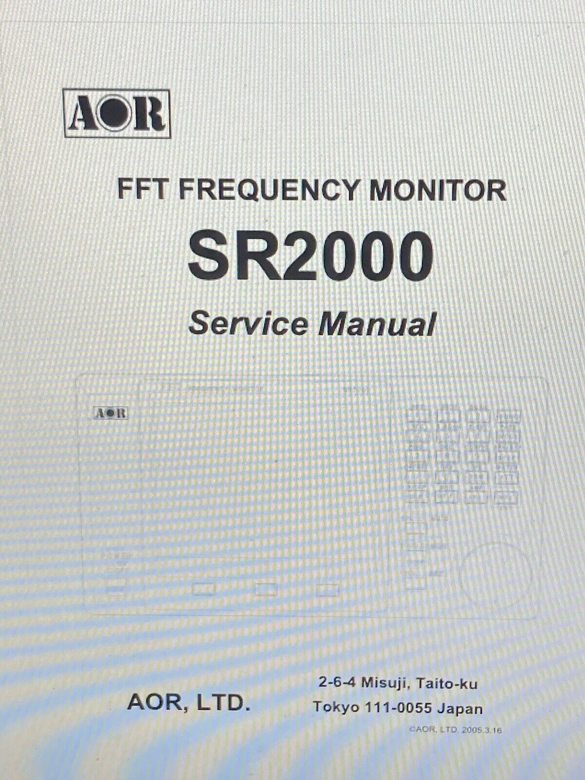 Aor Sr2000 Fft Frequency Monitor Service Manual Pdf