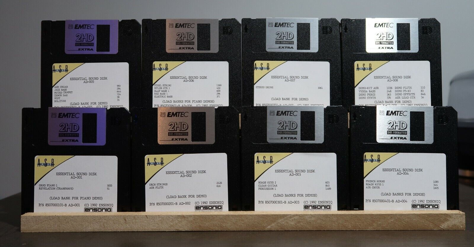 Ensoniq ASR-10 8 Disk Library Set Original Factory Sounds with Demos Floppy Disk