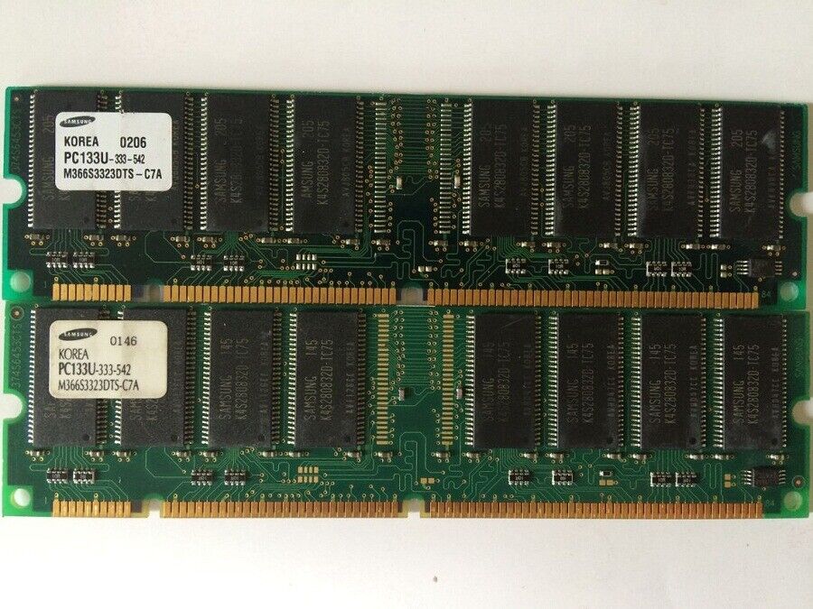 512MB 2 X 256MB PC133 133MHz 168 Pin SDR SDRAM DIMM NON-ECC Desktop Ram Memory