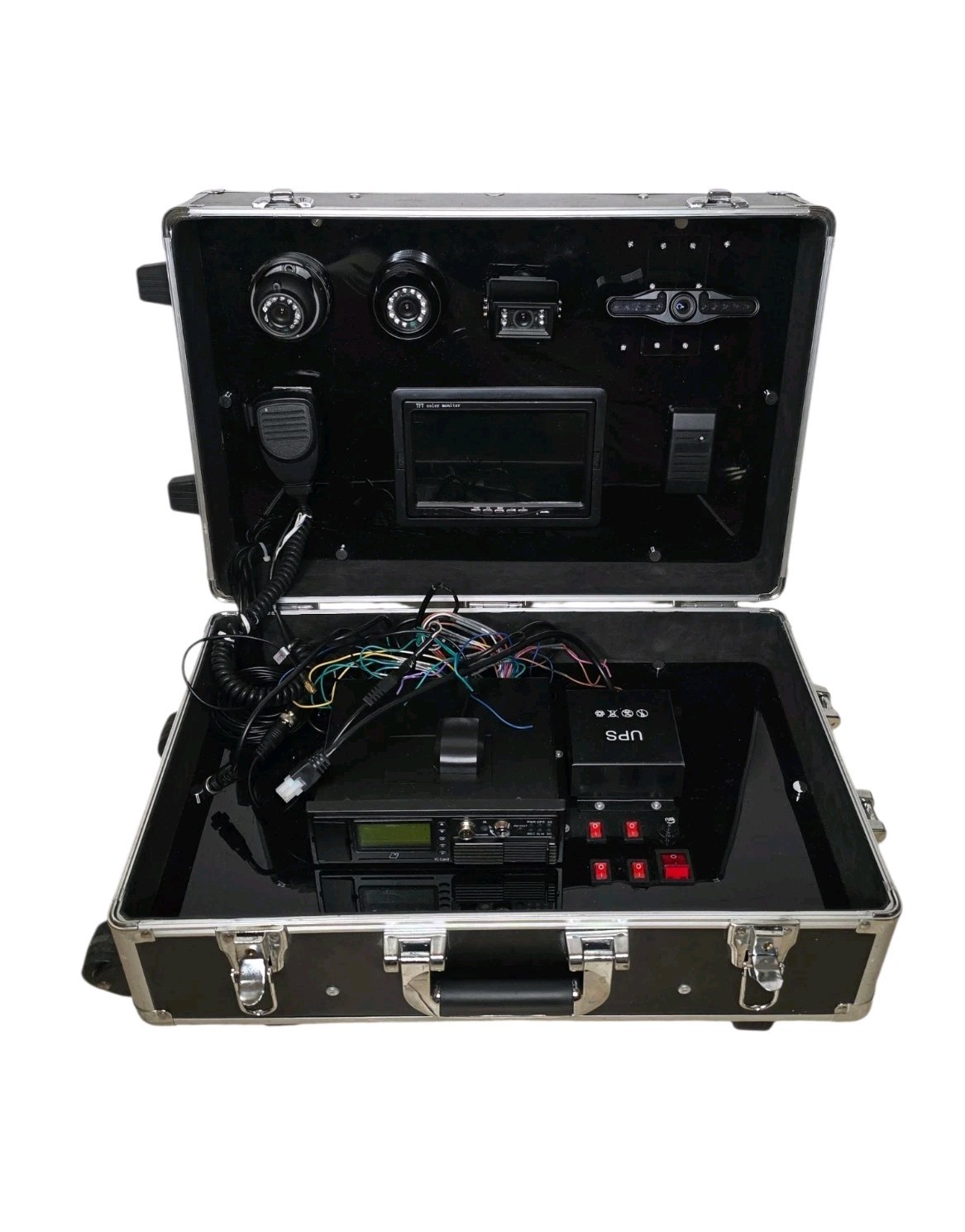 Vintage  CCTV Security Camera Demonstration Test Rig Case w/ MDVR & Monitor 
