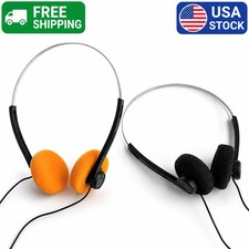 Retro Over-Ear Headphones 🎧 Vintage Underwire Headset for Walkman MP3 Music Pla picture