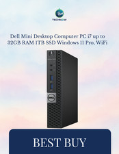 Dell Mini Desktop Computer PC i7 up to 16GB RAM 1TB SSD Windows 11 Pro, WiFi picture