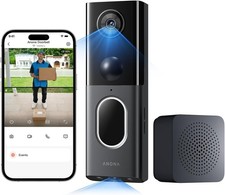 Anona 3K Dual Cam Video Doorbell Camera Wireless No Subscription with Chime picture