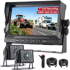 Dual RV Backup Camera System for Truck, 7