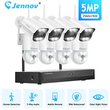 Jennov Wireless Security Camera System 5MP WiFi Color Night Vision 1TB NVR Kit picture