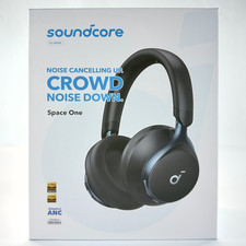 Soundcore Anker Space One Headphones Black Wireless Noise Cancelling A3035 New picture