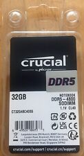Crucial 32GB DDR5 4800MHz  SoDIMM Memory Module CT32G48C40S5 *NEW. SEALED* picture