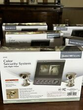 Security System Color Cameras And Flat Panel Monitor With Night Vision Cameras picture