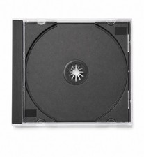 Standard 10.4mm CD Jewel Clear Case Single with Black Tray Assembled Storage LOT picture