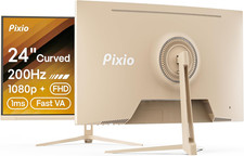 PXC248 Wave Beige 24 Inch 200Hz Refresh Rate FHD 1080P Resolution 1500R Curve Fa picture