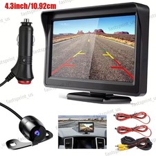 Car Rear View Backup Camera Reverse HD Parking Night Vision and 4.3