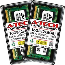 A-Tech 16GB 2 x 8GB PC3-12800 Laptop SODIMM DDR3 1600 Memory RAM PC3L 16G DDR3L picture