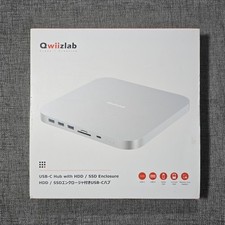 Qwiizlab UH25 Pro USB-C Hub Docking Station M.2 NVMe SSD 2.5 HDD Enclosure NEW picture