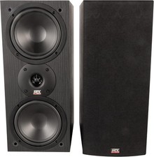 Dual Speakers Wired Home System Speaker Theater Music Player PAIR picture