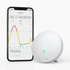Airthings Wave Mini Indoor Air Quality Monitor VOC Temp Humidity Bluetooth White picture