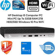 HP Desktop i5 Computer PC Mini PC Up To 32GB RAM 2TB HDD/SSD Windows 10 Pro WiFi picture